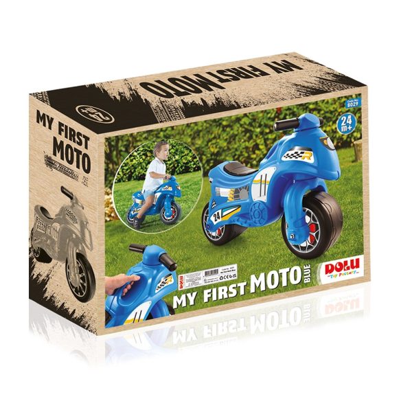Motocicleta fara pedale, albastru, 50x71x27 cm - Dolu - imagine 4
