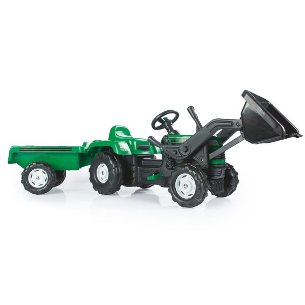 Tractor excavator cu pedale si remorca Ranchero 171cm - Dolu - imagine 2