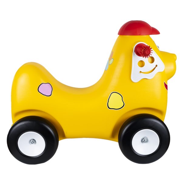 Catel cu roti, galben - ROBENTOYS - imagine 4