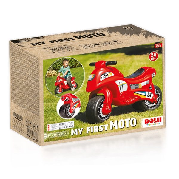 Motocicleta fara pedale, rosu, 50x71x27 cm - Dolu - imagine 4
