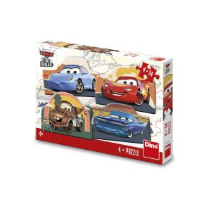 Puzzle 4x54 piese, Cars - DINO TOYS