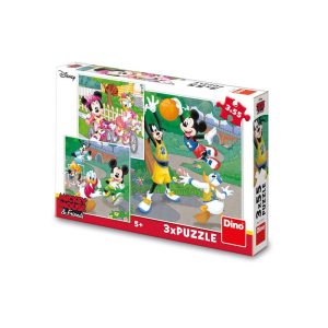 Puzzle 3x55 piese, Mickey si Minnie - DINO TOYS