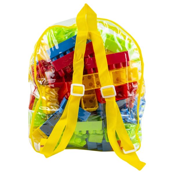 Cuburi constructii, multicolore, 136 piese/ghiozdan - ROBENTOYS - imagine 3