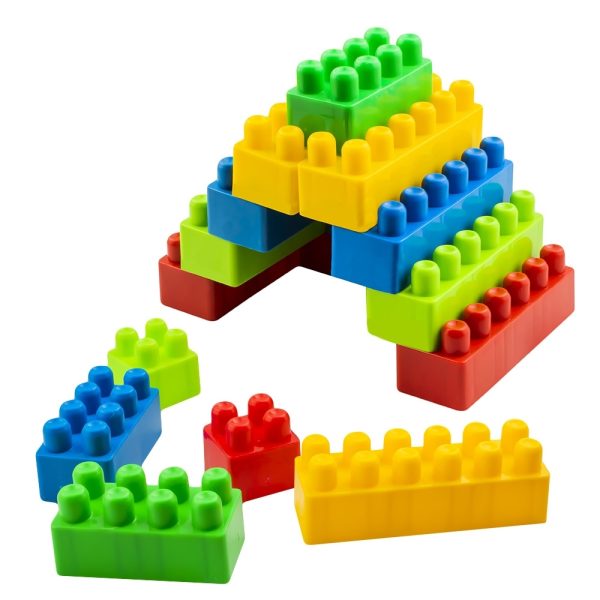 Cuburi constructii, multicolore, 136 piese/ghiozdan - ROBENTOYS - imagine 5