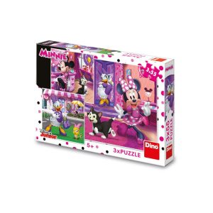 Puzzle 3x55 piese, Minnie - DINO TOYS