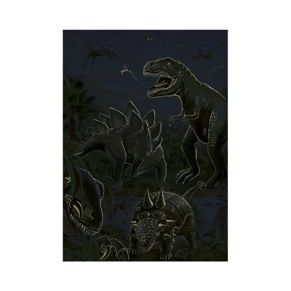Puzzle neon Dinozauri, 100 piese - DINO TOYS - imagine 5