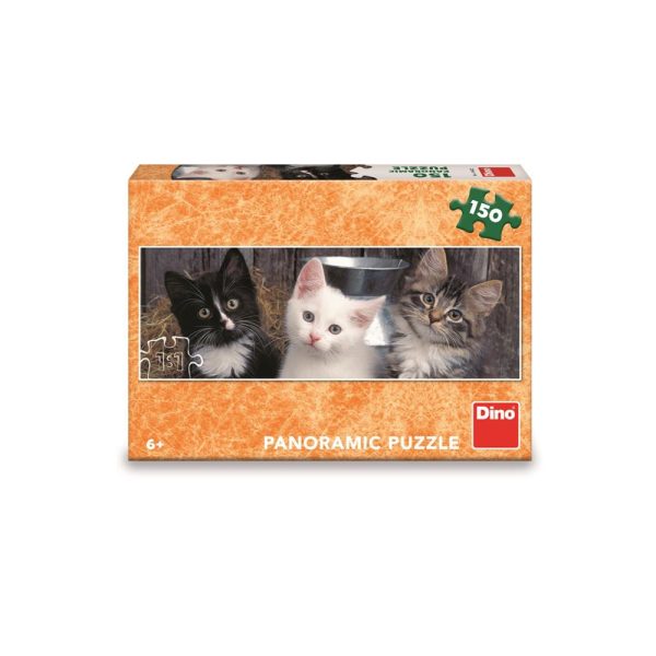 Puzzle 150 piese, panoramic, Pisicute - DINO TOYS - imagine 2