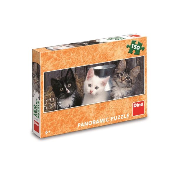 Puzzle 150 piese, panoramic, Pisicute - DINO TOYS - imagine 3