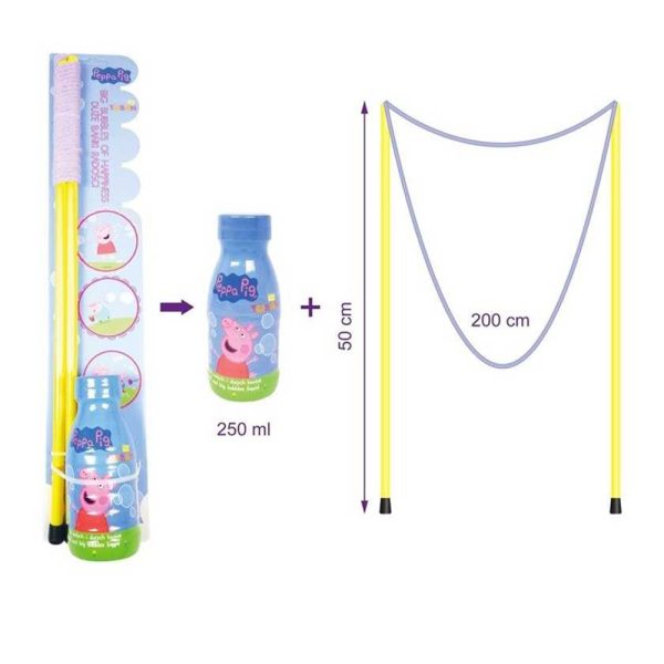 Set bagheta 50cm + solutie pentru baloane de sapun, 250ml, Peppa Pig - TUBAN - imagine 3