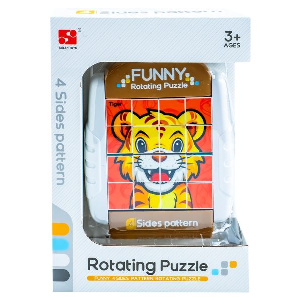 Puzzle educativ, cu 4 fete, Animale - imagine 3