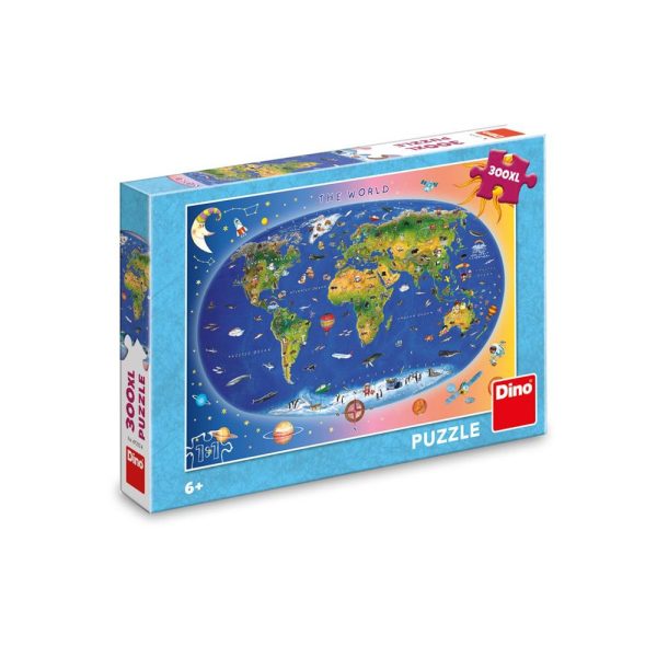 Puzzle Harta lumii, 300 piese - DINO TOYS - imagine 3