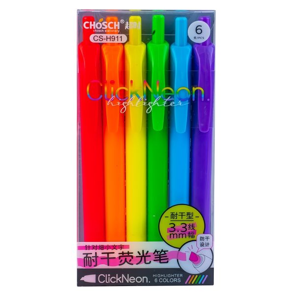 Text markere neon, 3.3 mm, 144 buc/display - Chosch - imagine 4