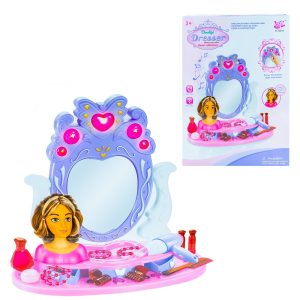 Masuta machiaj cu oglinda si accesorii