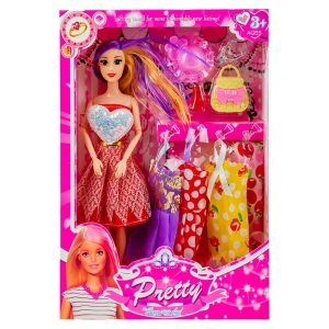 Papusa cu garderoba + accesorii