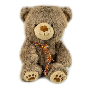 Ursulet din plus, cu fular, 27 cm