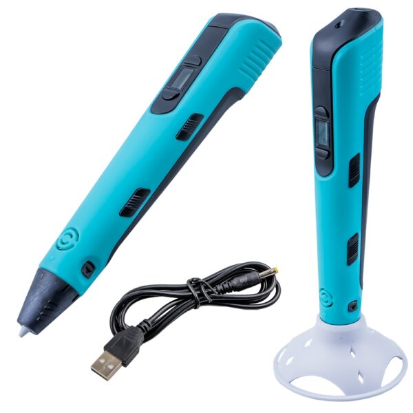 Creion 3D cu accesorii, incarcator USB - imagine 2
