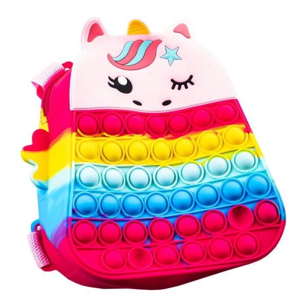 Rucsac antistres pentru copii, din silicon, Unicorn - imagine 2