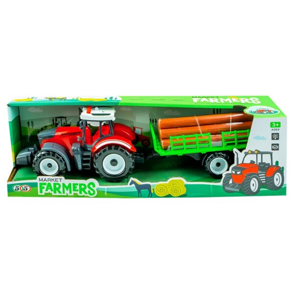 Tractor cu remorca lemne - imagine 3