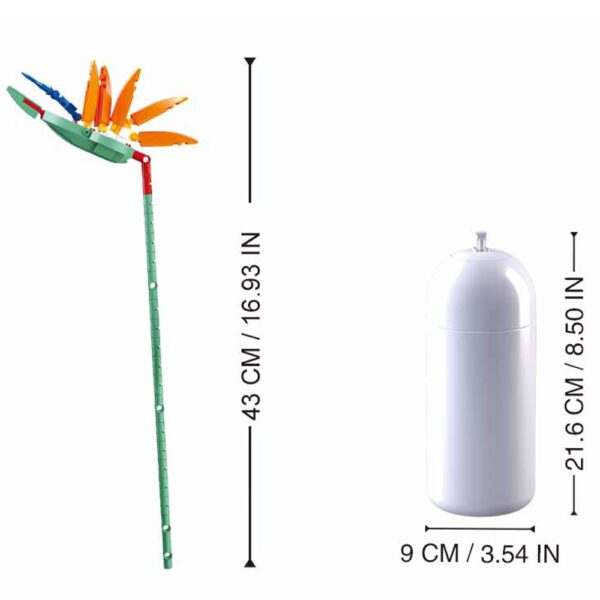 Set de Constructie Flowers, 148 piese, Pasarea Paradisului - Sluban - imagine 5