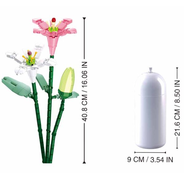 Set de Constructie Flowers, 247 piese, Crin - Sluban - imagine 6