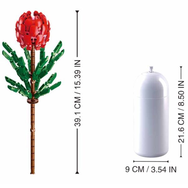 Set de Constructie Flowers, 251 piese, Tibouchina Urvilleana - Sluban - imagine 6