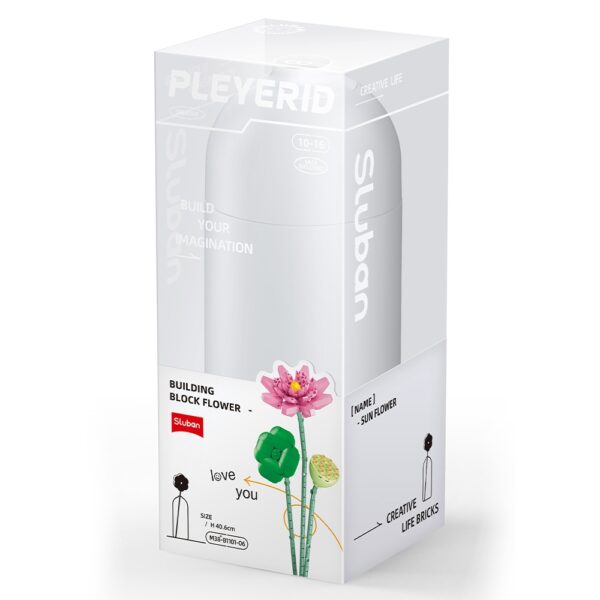 Set de Constructie Flowers, 258 piese, Lotus - Sluban - imagine 3