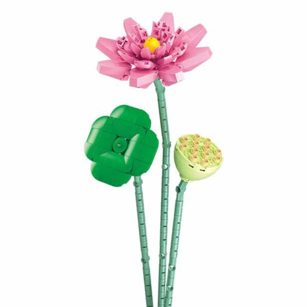 Set de Constructie Flowers, 258 piese, Lotus - Sluban - imagine 4