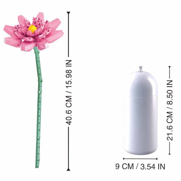 Set de Constructie Flowers, 258 piese, Lotus - Sluban - imagine 6