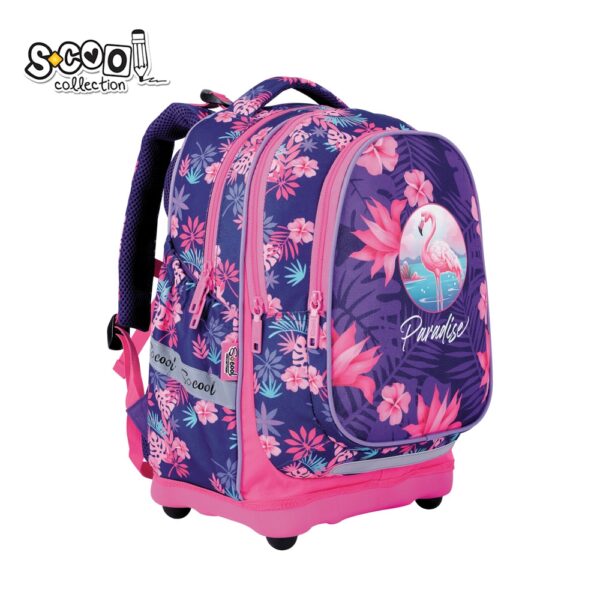 Ghiozdan anatomic FLAMINGO, 39x33x18 cm - S-COOL - imagine 2