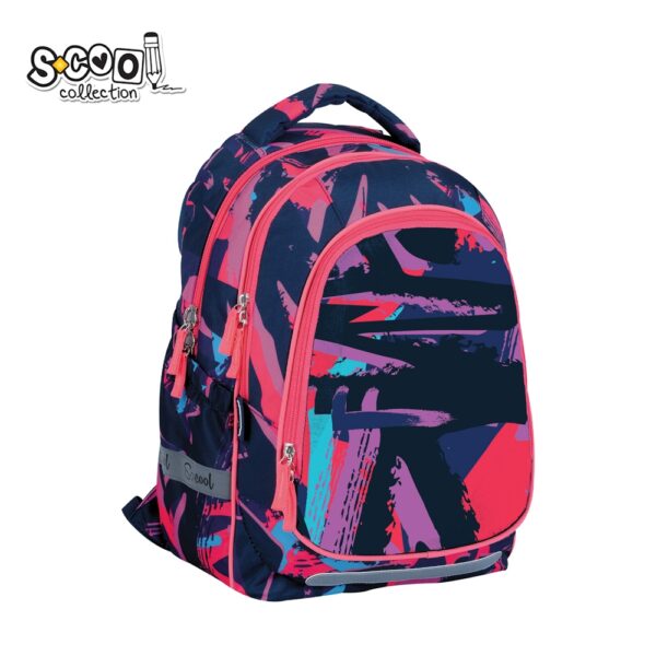 Ghiozdan anatomic LIGHT STRIPES, 41x28x17 cm - S-COOL - imagine 2