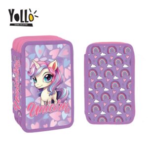 Penar echipat, 3 fermoare, 39 piese, UNICORN - YOLLO
