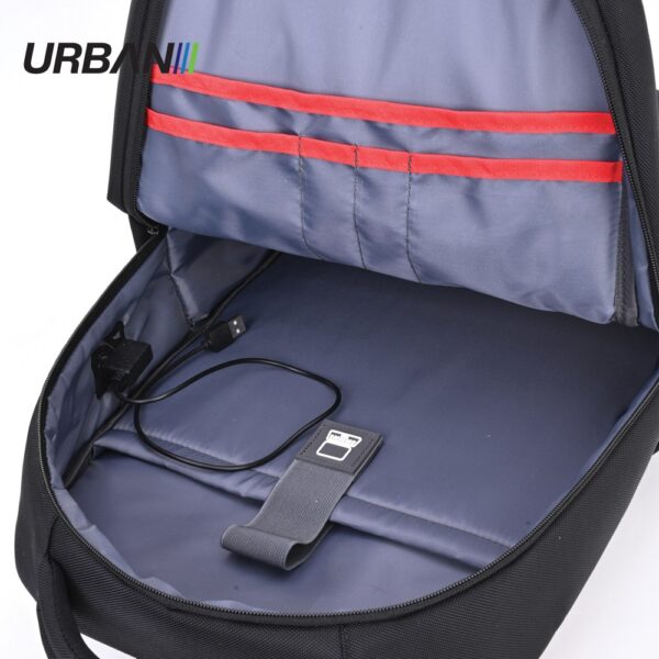 Ghiozdan compartiment laptop, URBAN BLACK, 44x31x13 cm - OFFISHOP - imagine 8
