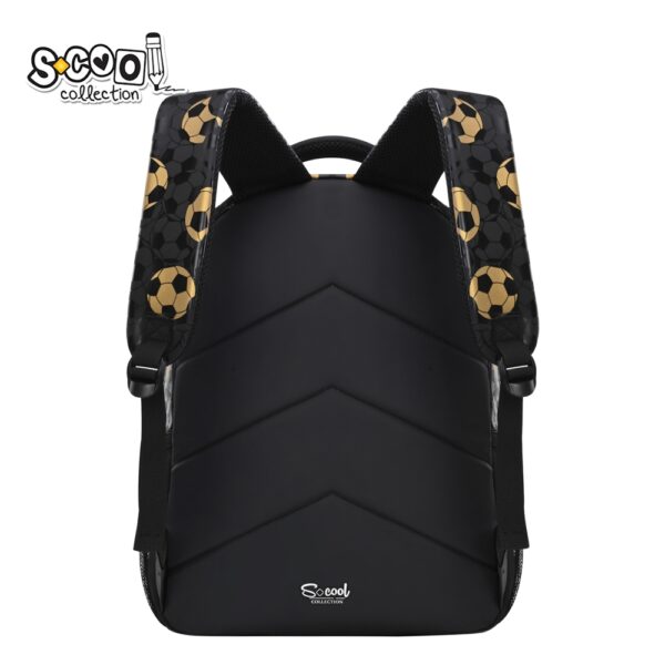 Ghiozdan ergonomic FOOTBALL-GOLD EDITION, 40x28x16 cm - S-COOL - imagine 3