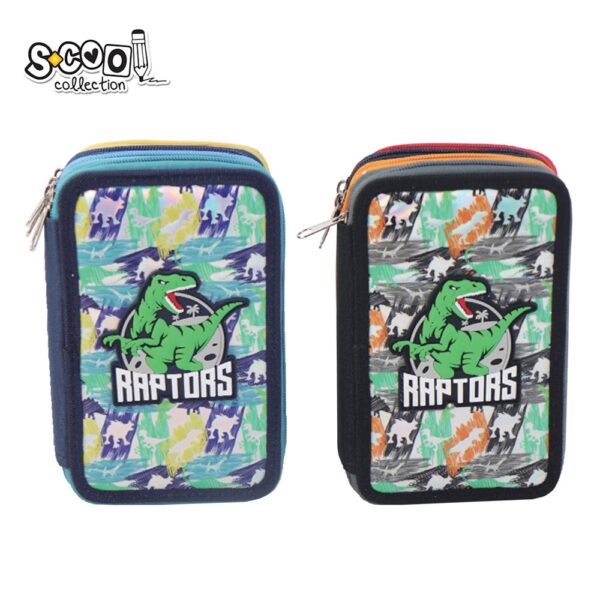 Penar 3 fermoare, RAPTORS, 19.5x12x6.5 cm - S-COOL