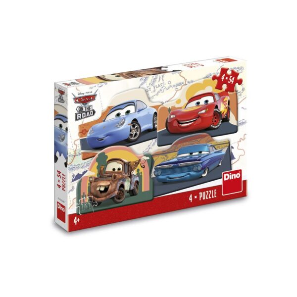 Puzzle 4x54 piese, Cars - DINO TOYS - imagine 3