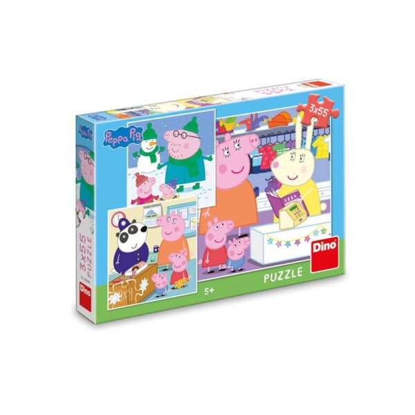 Puzzle 3x55 piese, Peppa Pig - DINO TOYS - imagine 3