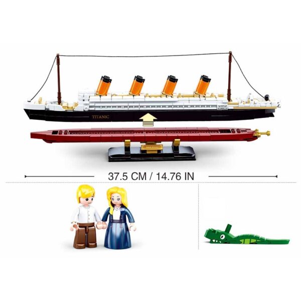 Set de constructie, 481 piese, Titanic - Sluban - imagine 4