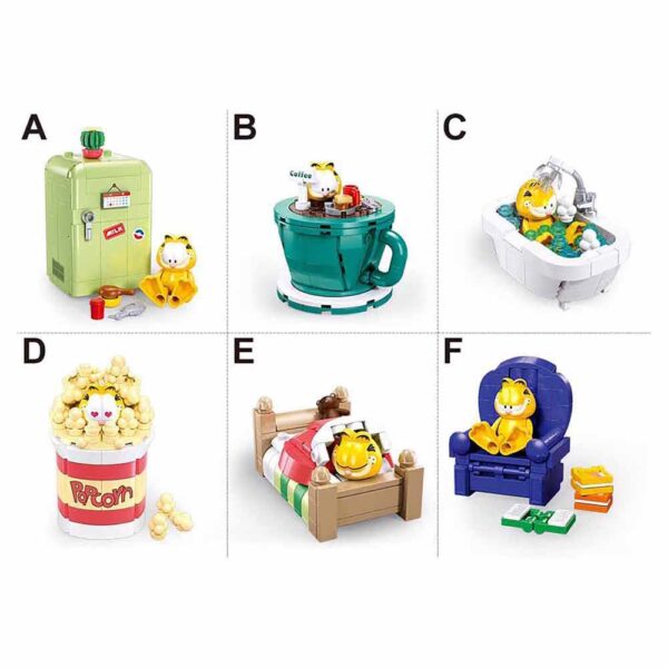 Set de constructie, 6 modele/display, Garfield - Sluban - imagine 2