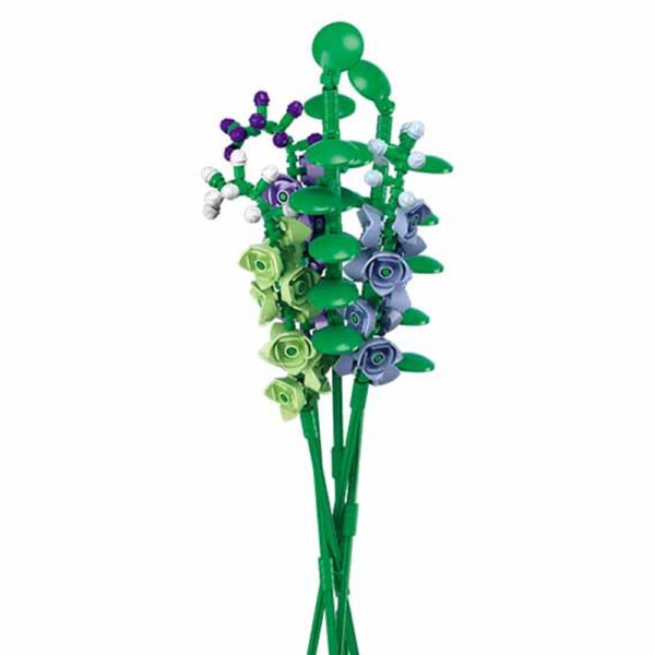 Set de Constructie Flowers, 222 piese, Rocket Larkspur - Sluban - imagine 4