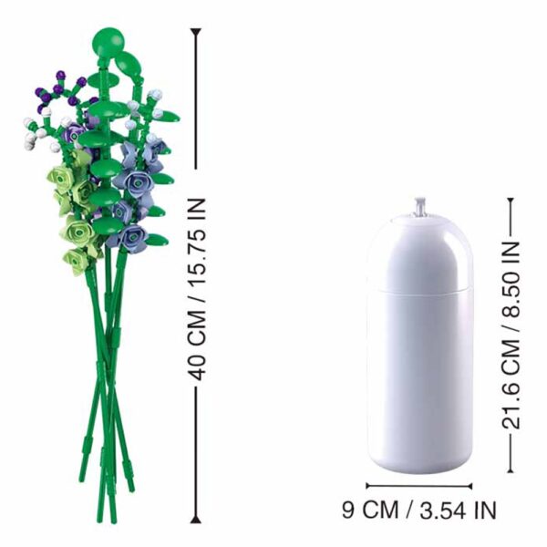 Set de Constructie Flowers, 222 piese, Rocket Larkspur - Sluban - imagine 6