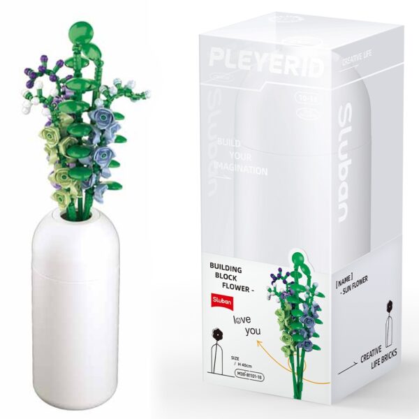 Set de Constructie Flowers, 222 piese, Rocket Larkspur - Sluban