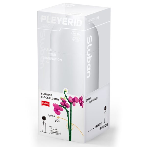 Set de Constructie Flowers, 261 piese, Orhidee - Sluban - imagine 3