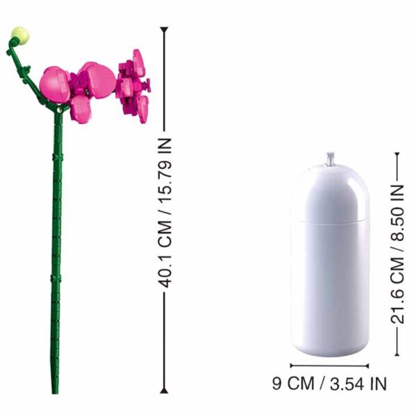 Set de Constructie Flowers, 261 piese, Orhidee - Sluban - imagine 6