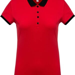 Model LADIES’ TWO-TONE PIQUÉ POLO SHIRT KA259