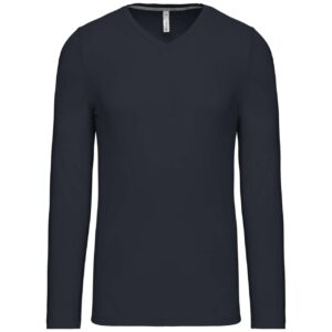 Model MEN'S LONG-SLEEVED V-NECK T-SHIRT KA358