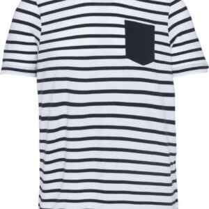 Model KIDS' STRIPED SHORT SLEEVE SAILOR T-SHIRT WITH POCKET KA379