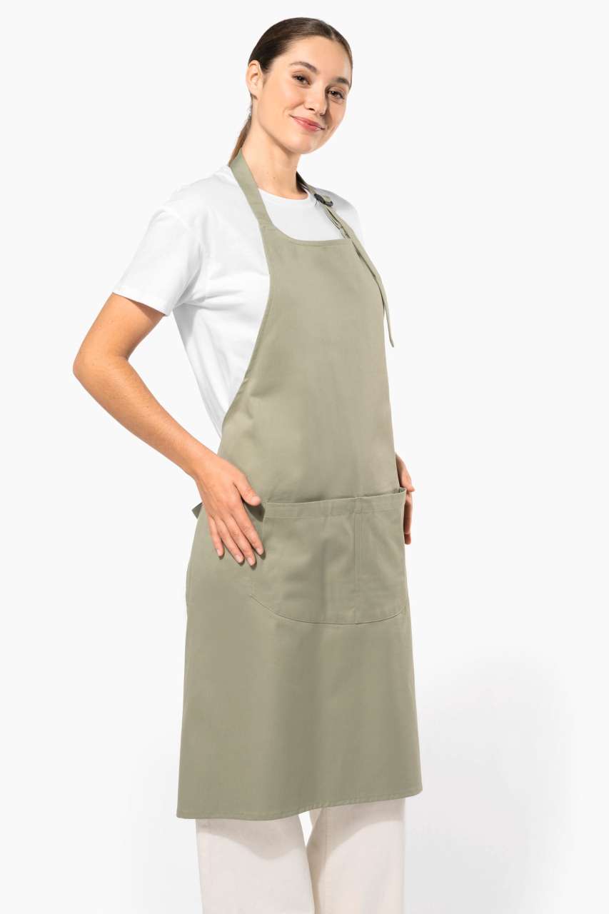 Model APRON WITH POCKET IN ORGANIC COTTON KA8007 - Image 2