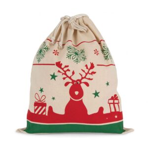 Model DRAWSTRING BAG WITH CHRISTMAS PATTERNS KI0735