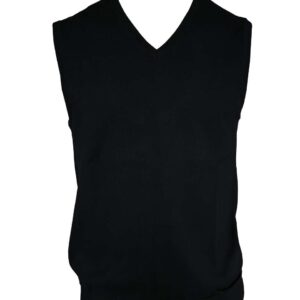 Model MEN’S V-NECK SLEEVELESS PULLOVER FINE GAUGE COTTON LE980