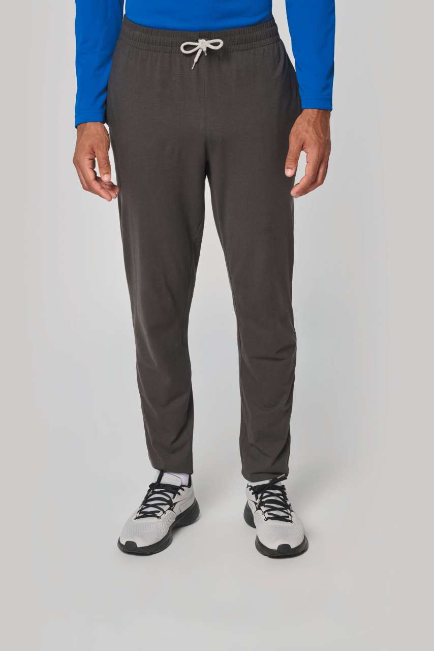 Model UNISEX LIGHTWEIGHT COTTON TRACKSUIT BOTTOMS PA186 - Image 2